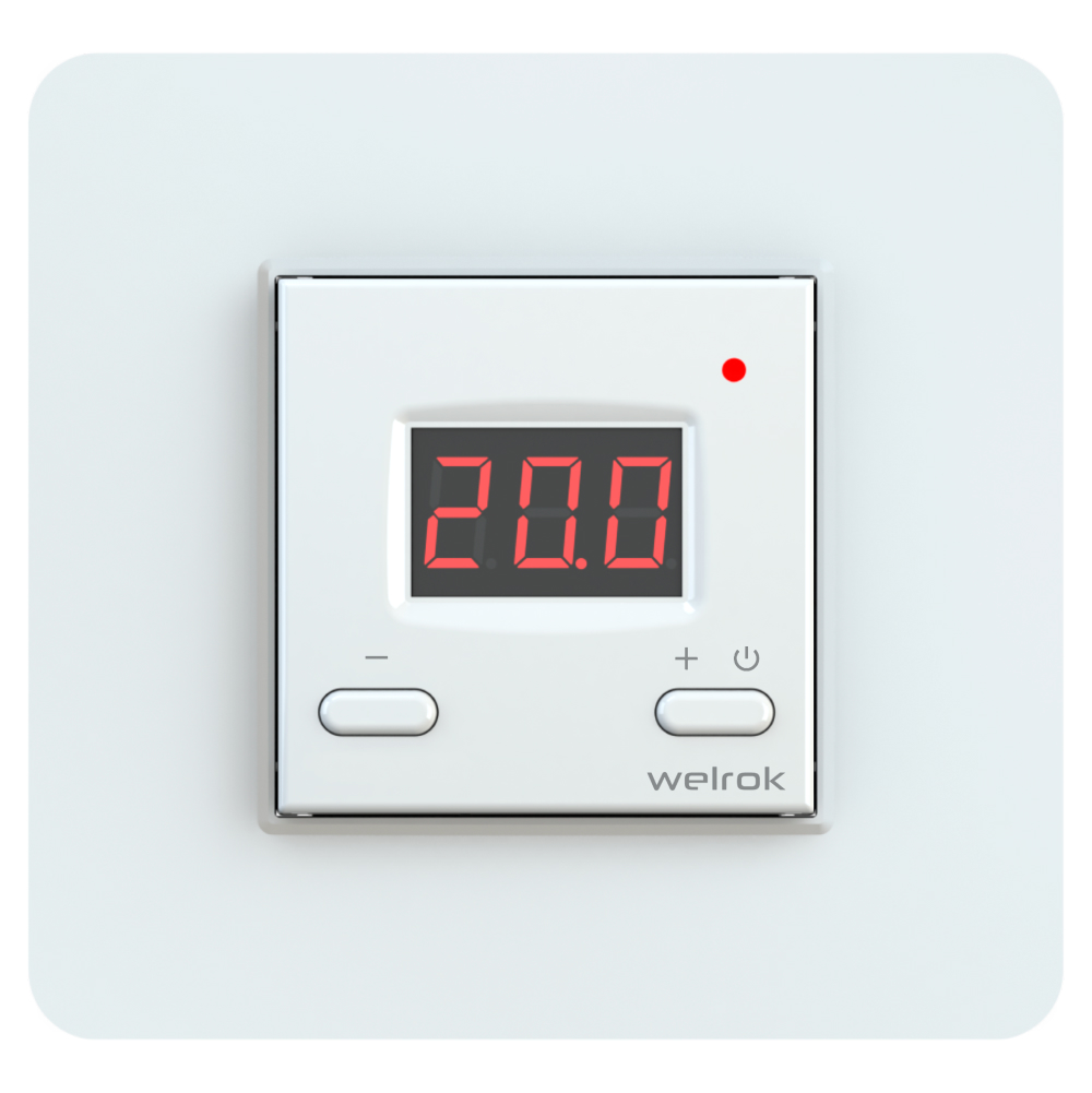 Изображение товара Welrok st Терморегулятор эл. для теплого пола 16А, 3000ВА., пол 5-40град.