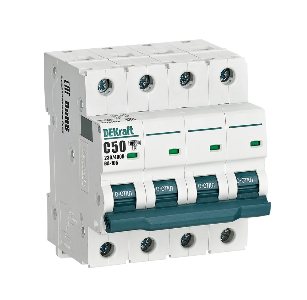 Изображение товара Dekraft Автоматический выключатель ВА105-4P-050A-C