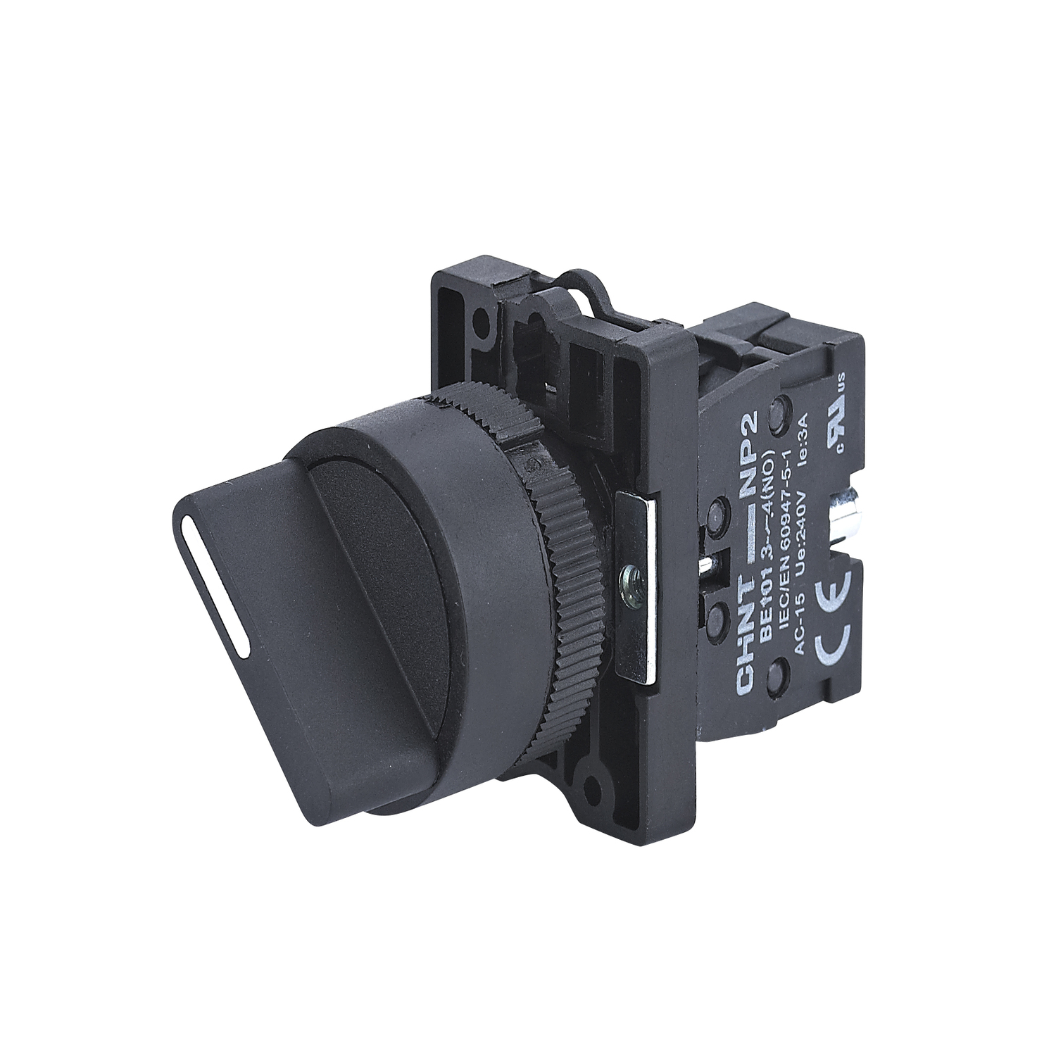 Изображение товара CHINT Переключатель NP2-ED21, 2 положения фиксацией, 1НО, IP40 (R)