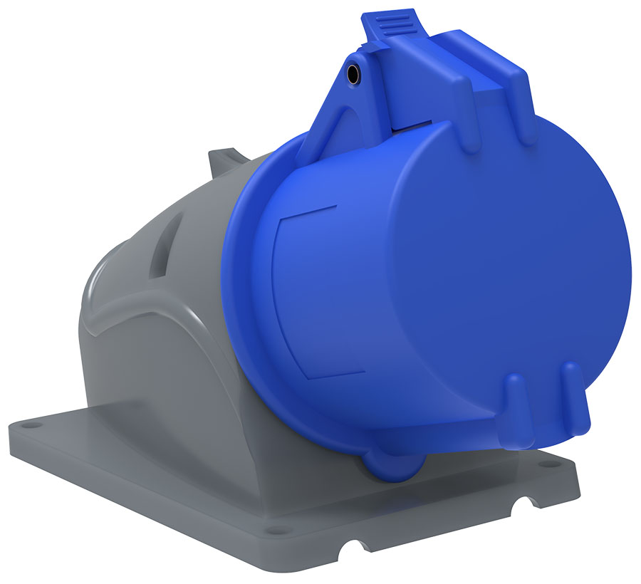 Изображение товара IEK Розетка стационарная ССИ-123 32А-6ч/200-250В 2Р+РЕ IP44 MAGNUM