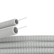 Изображение товара DKC Труба ПВХ гибкая гофр. д.25мм, лёгкая с протяжкой, 25м, цвет серый