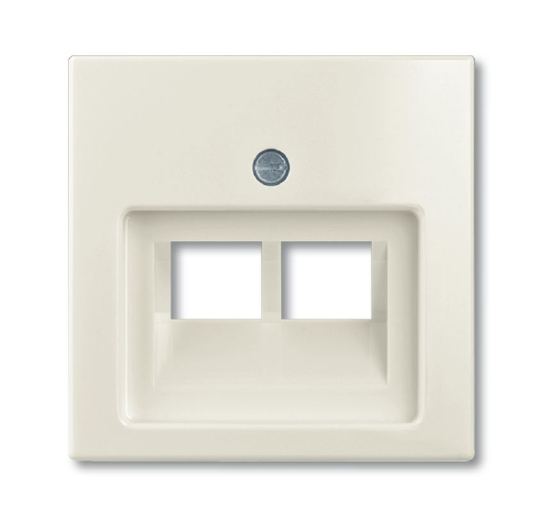 Изображение товара ABB BJB Basic 55 Шале (бел) Накладка 2-ой ТЛФ/комп розетки наклонной