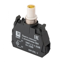 Изображение товара EKF PROxima Лампа сменная c основанием XB4 желтая 230В.