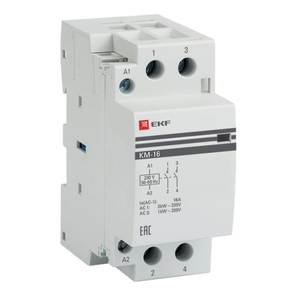 Изображение товара EKF PROxima KM 16А 2NO модульный контактор