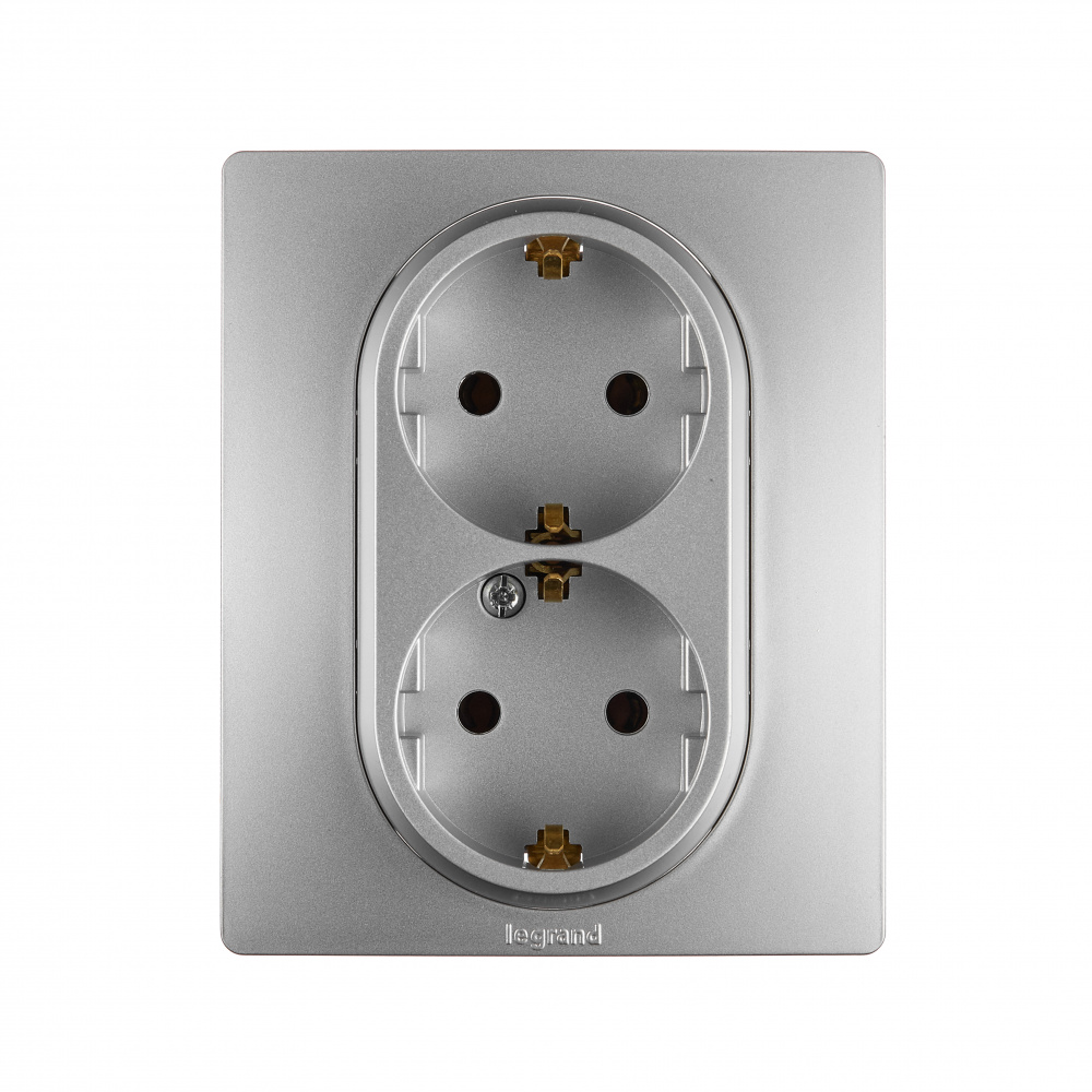 Изображение товара Legrand Etika Розетка 2-ая с заземлением 16A 250V