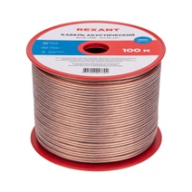 Изображение товара Кабель акустический, 2х1.50 мм², прозрачный BLUELINE, 100 м. Rexant.