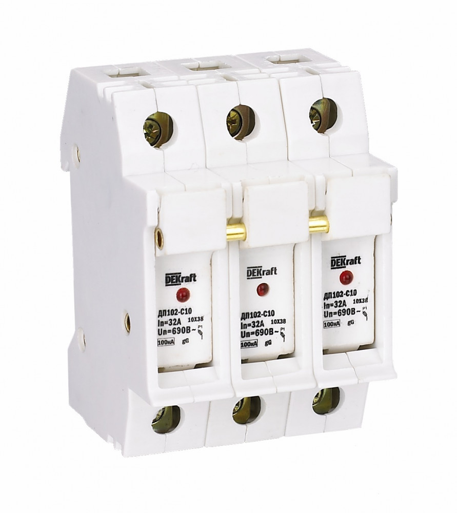 Изображение товара Dekraft держатель предохр. C10 со светодиодной индикацией