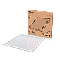 Изображение товара Gauss Светильник офисный 36W 2900lm 4000K IP20 595*595*19мм призма LED