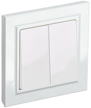 Изображение товара IEK BRITE Белый Выключ. 2-кл 10А в сборе ВСР10-2-0-БрБ