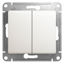 Изображение товара Systeme Electric Glossa Перламутр Переключатель 2-клавишный, сх.6, 10АХ