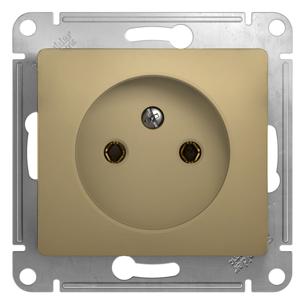 Изображение товара Systeme Electric Glossa Титан: розетка без заземления, 250 В, 16 А