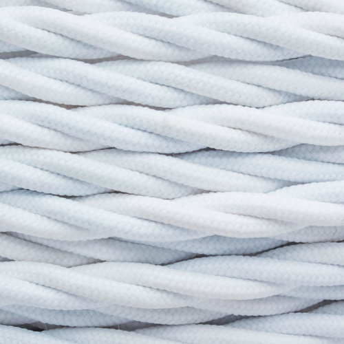 Изображение товара BIRONI Белый матовый Витой провод 3*0,75 10м