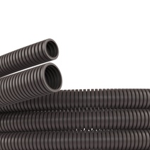 Изображение товара DKC Труба ПА 6 гофр. DN29мм, ПВ-0, Dвн 28,3 мм, Dнар 34,5 мм, цвет тёмно-серый, без протяжки