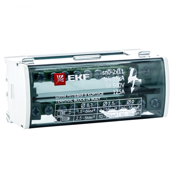 Изображение товара EKF PROxima Шина нулевая в корпусе (2х11).