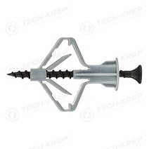 Изображение товара Tech-Krep Дюбель для гипсокартона "бабочка" 10х50 с сам. 4х60 4 шт- пакет Tech- Krep 126703