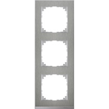 Изображение товара Schneider Electric Merten SM M-Pure Decor Нерж.сталь/Алюминий Рамка 3-ая