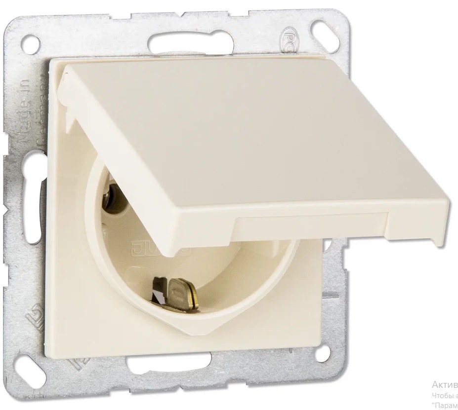 Изображение товара JUNG Розетка SCHUKO® с крышкой термопласт слоновая кость