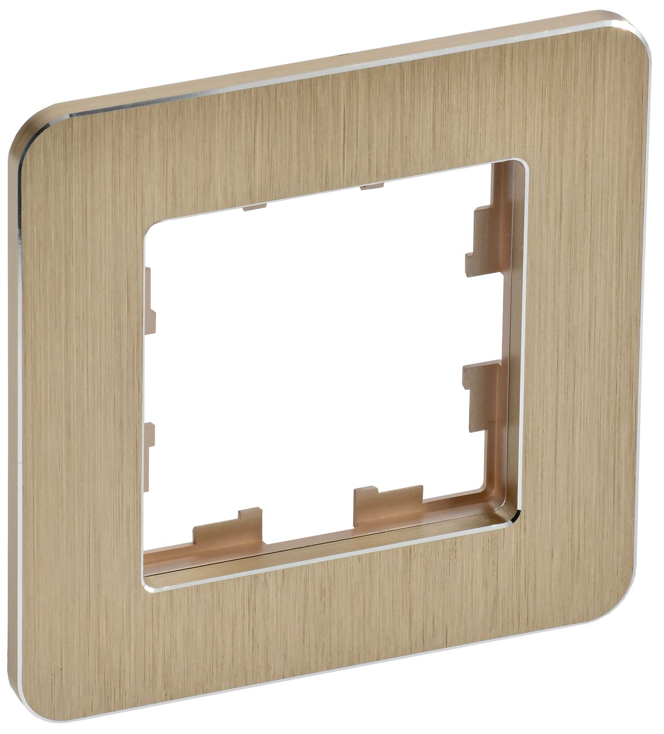 Изображение товара IEK BRITE DECOR Шампань металл скругл.угол Рамка 1-м РУ-1-1-Бр RE AL