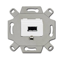 Изображение товара ABB BJE Мех USB-розетки/разъёма, USB-type A, USB2.0, 5 полюсов, цвет альпийский белый