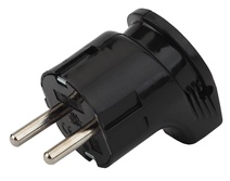 Изображение товара ЭРА Вилка Vx3-B с заземлением угловая 16A черная