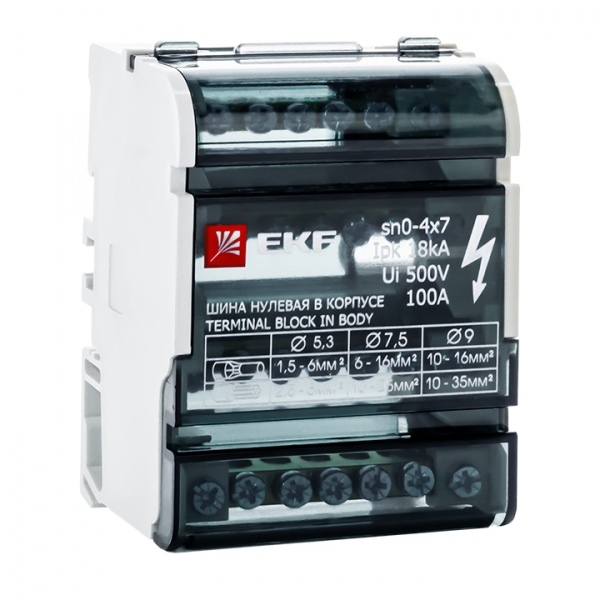 Изображение товара EKF PROxima Шина нулевая в корпусе (4х7).