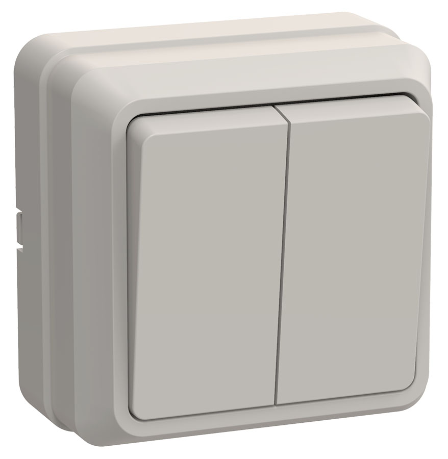 Изображение товара GENERICA OKTAVA ВС20-2-0-ОКм Выключатель 2кл 10А откр.уст. (кремовый)