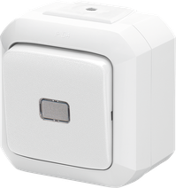 Изображение товара ABB Variant+ Белый Переключатель одноклавишный с прозрачной линзой, IP54