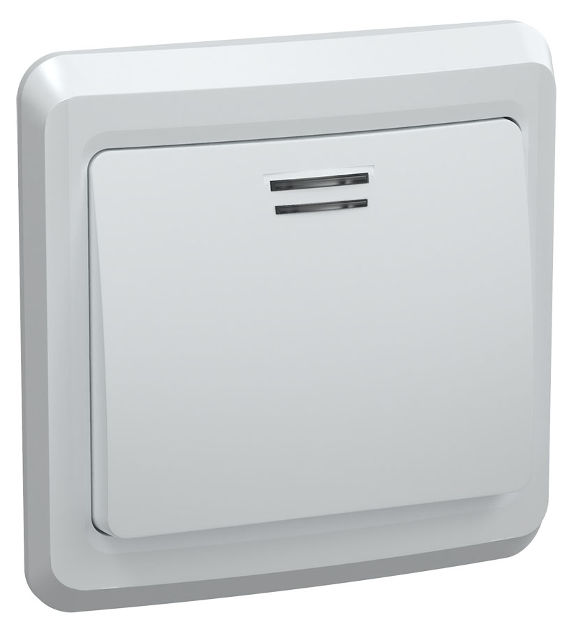 Изображение товара GENERICA VEGA ВС10-1-1-ВБ Выключатель 1кл 10А с инд. ВЕГА (белый)