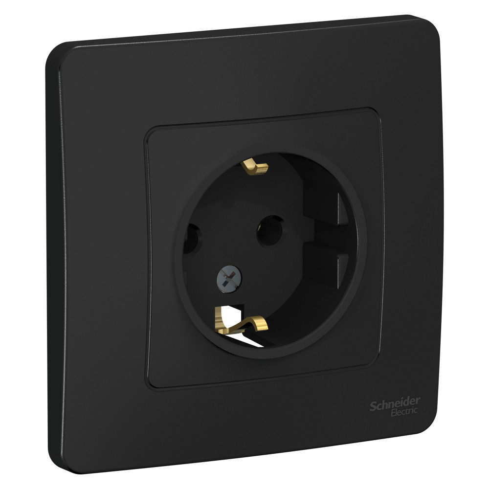Изображение товара Systeme Electric Blanca внутр Антрацит Розетка с/з без шторок, 16А, 250В