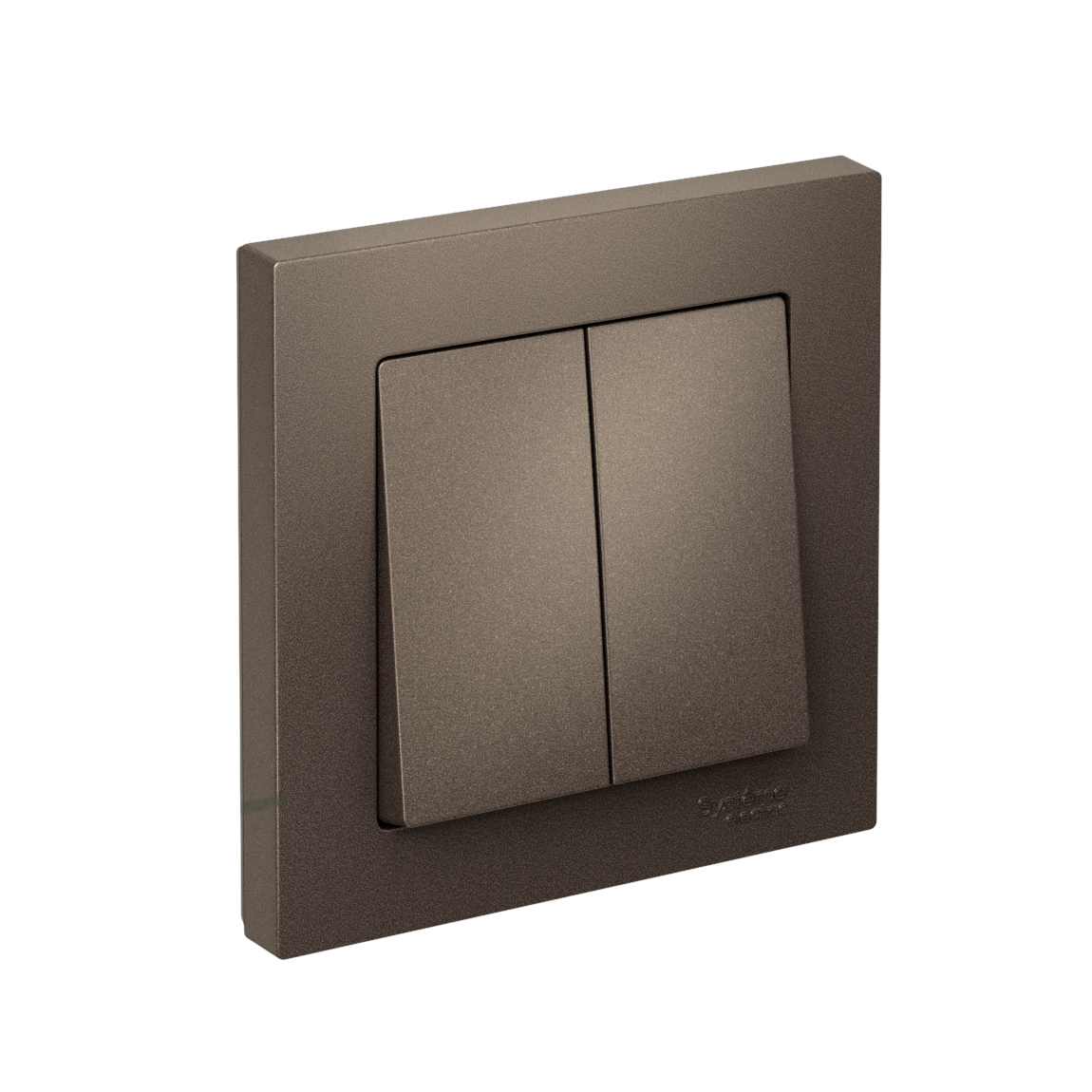 Изображение товара Systeme Electric AtlasDesign Мокко Выключатель 2-клавишный сх.5, 10АХ, в сборе