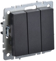 Изображение товара IEK BRITE BASE Черный Выключ. 3-кл 10А ВС10-3-0-БрЧ