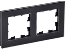 Изображение товара IEK BRITE DECOR Черный глянец стекло Рамка 2-м РУ-2-2-БрЧ