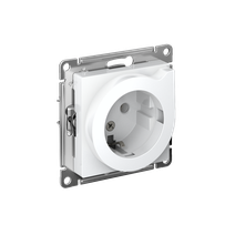 Изображение товара Systeme Electric AtlasDesign Бел Розетка с/з со шторками с выталк., 16А, механизм