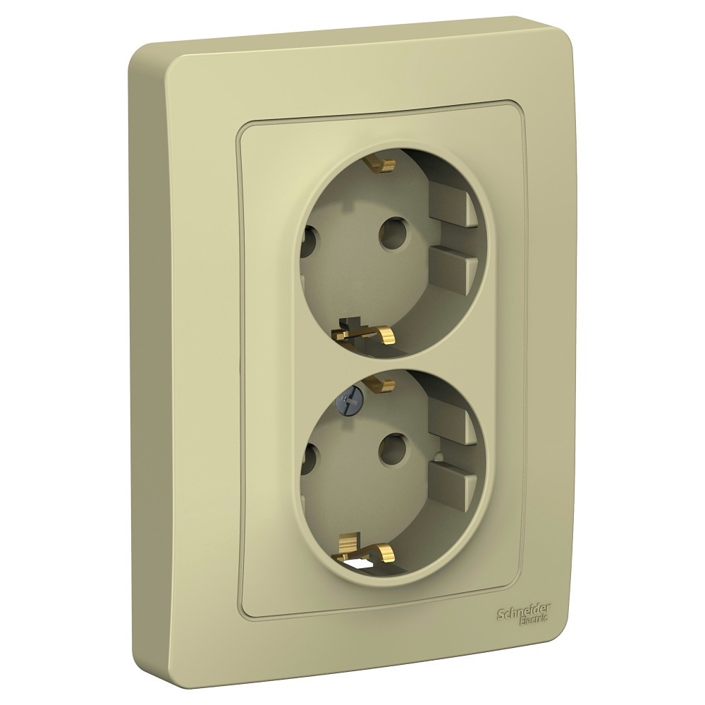 Изображение товара Systeme Electric Blanca внутр Беж Розетка 2-ая с/з без шторок,16А, 250В