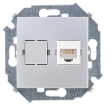 Изображение товара Simon 15 Алюминий Розетка компьютерная 1-ая RJ45 кат.5е