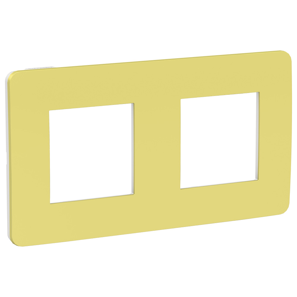 Изображение товара Schneider Electric Unica Studio Зеленое яблоко/Белая Рамка 2-ная