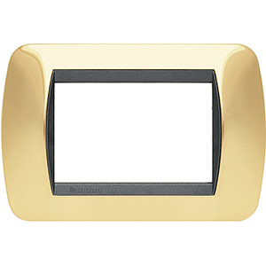 Изображение товара Накладка на 3 модуля, натуральное золото, цинк