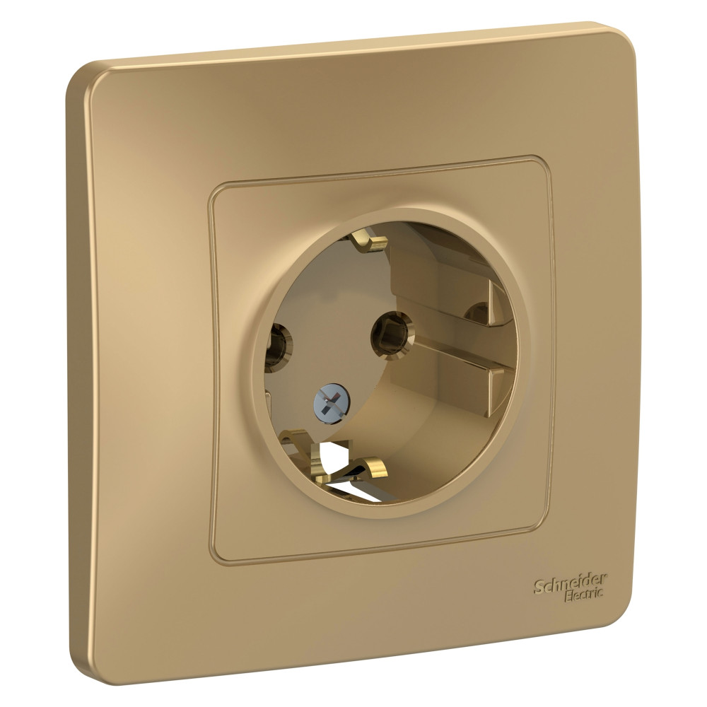 Изображение товара Systeme Electric Blanca внутр Титан Розетка с/з без шторок, 16А, 250В