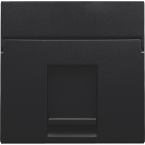 Изображение товара Niko Черный Накладка на розетку RJ