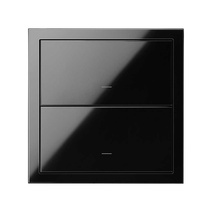 Изображение товара Simon 100 Черный глянец Кит 1 пост, фронт. 1 рамка + 2 клавиши выключателей