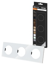 Изображение товара TDM Рамка тройная хрустально-белая, стекло, "Байкал"