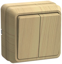 Изображение товара GENERICA OKTAVA ВС20-2-0-ОС Выключатель 2кл 10А откр.уст. (сосна)