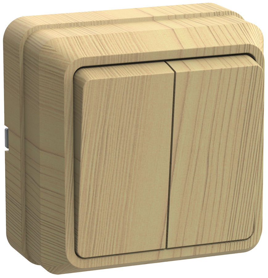 Изображение товара GENERICA OKTAVA ВС20-2-0-ОС Выключатель 2кл 10А откр.уст. (сосна)