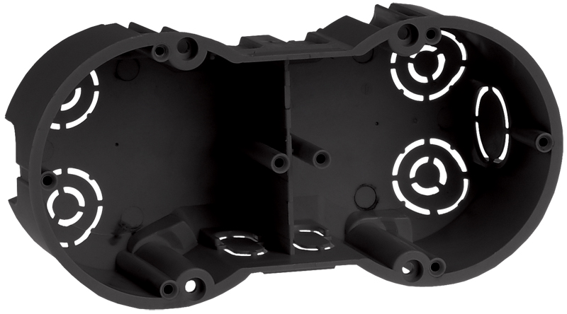 Изображение товара Монтажная коробка KM40007 IEK: 2 места, 141×70×45 мм, IP20