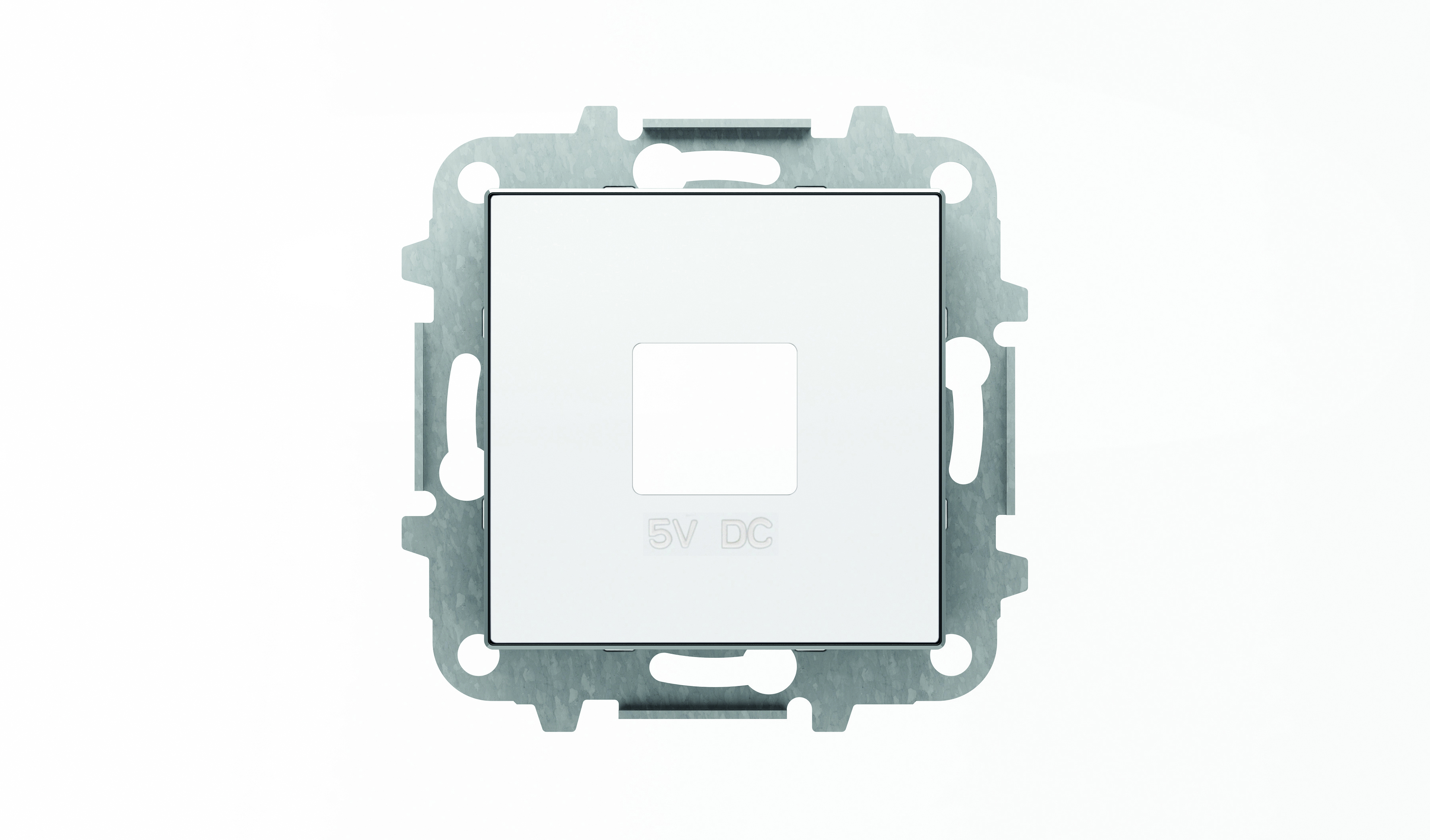 Изображение товара Накладка ABB SKY Альпийский белый для механизмов USB, IP20, светлый глянец