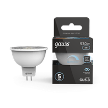 Изображение товара Gauss Лампа MR16 5W 530lm 4100K GU5.3 диммируемая LED