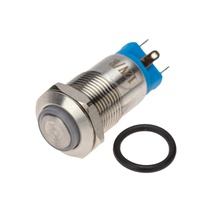 Изображение товара REXANT Кнопка антивандальная Ø12 12В Б/Фикс (2с) (ON)-OFF красная.