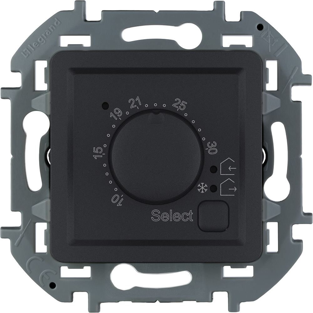 Изображение товара Legrand Inspiria Антрацит термостат для тёплого пола с выносным датчиком 230В 16А