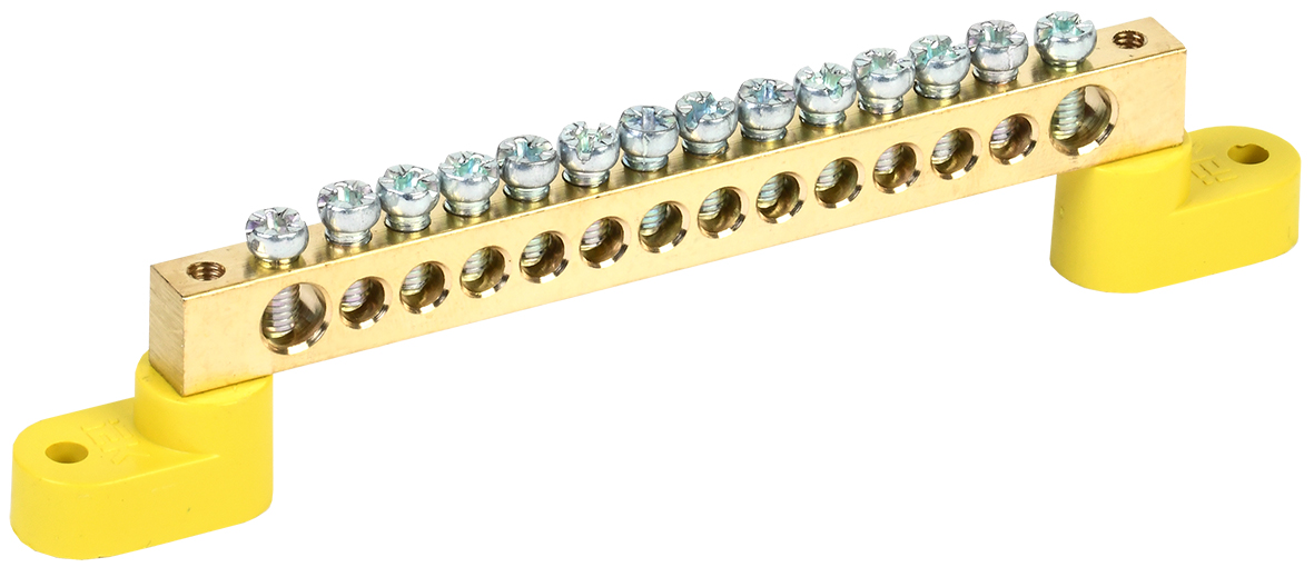 Изображение товара IEK Шина PE земля на двух угловых изол ШНИ-8х12-14-У2-Ж