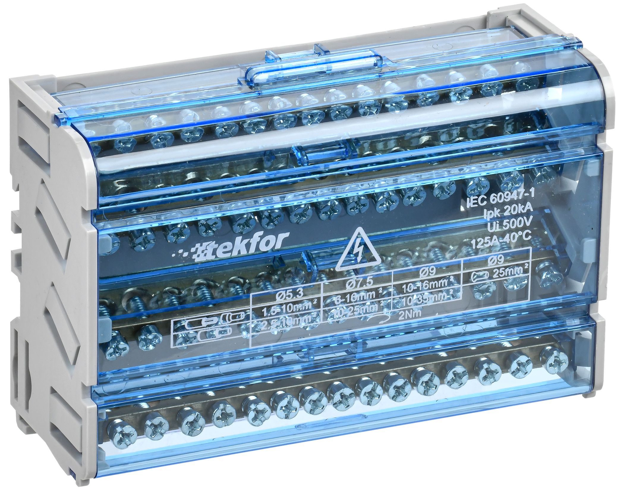 Изображение товара IEK TEKFOR Шины на DIN-рейку (кросс-модуль) ШНК 4х15 3L+PEN